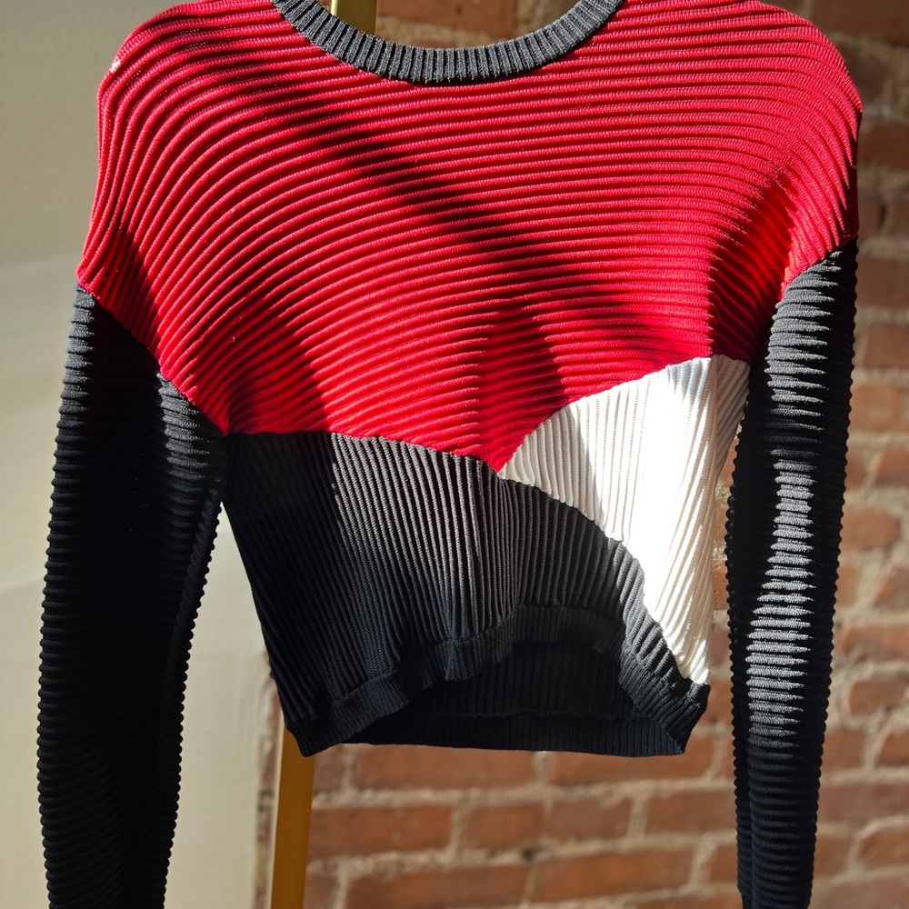 Rebecca Minkoff Navy/Red/White geometric sweater - perfect condition